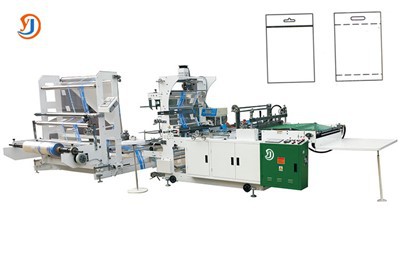 Máquina de selagem e corte de sacos grossos